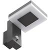 V-TAC VT-1147 Lampada LED da parete rettangolare 5.5W con Pannello Solare e Sensore movimento Corpo Nero 3000K IP54 - 10402
