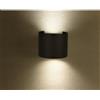 V-TAC VT-756 Lampada LED 5W parete semicerchio doppIo led 140Lm/W luce Bianco Caldo 3000K - nero satinato IP65- 217081