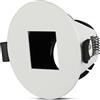 V-TAC VT-883 Portafaretto ad incasso GU10 con Sezione Quadrata Colore Bianco ed interno Nero - 8597