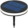 V-TAC VT-1146 Lampada led piantana solare da Giardino forma circolare 2W con picchetto corpo nero luce 3000K IP44 - 23015