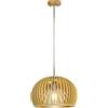 V-TAC VT-3200 Lampadario led portalampada E27 pendente finitura in legno orientale rotondo 330*220mm - 40531