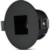 V-TAC 8598 Portafaretto da Incasso GU10 con Sezione Quadrata Colore Nero con Interno Nero VT-883-B