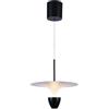 V-TAC VT-7832 Lampadario LED 9W altezza regolabile design Moderno 173Cm colore Bianco e Nero luce 3000K - 23101