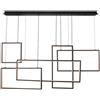 V-TAC VT-7923 Lampadario LED a sospensione dimmerabile rettangoli e quadrati sospesi 45W dal Design Moderno 120cm Coloro nero 3000K - 15344