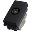 ETTROIT Connettore TV maschio passante, colore nero, compatibile Vimar Arke VA2253