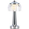 V-TAC VT-1048 Lampada LED da Tavolo 1W cct 3in1 colore cromo ricaricabile con USB C Touch Dimmerabile 26 cm - 7939