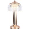 V-TAC VT-1048 Lampada LED da Tavolo 1W cct 3in1 colore oro francese ricaricabile con USB C Touch Dimmerabile 26 cm - 7938
