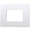 Ettroit VA83301 Placca serie Venus, 3 moduli, plastica, bianca, compatibile con serie Vimar Arkè