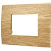 ETTROIT Placca Plastica 3P Colore Legno Scuro Serie Venus Compatibile Con Vimar Arke VA83305