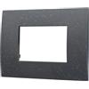 ETTROIT VA83324 Placca Plastica Serie Venus 3P Colore Nero Brillante Compatibile Con Vimar Arke