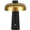 V-TAC VT-1050 Lampada LED da Tavolo 3W cct 3in1 colore nero e oro ricaricabile con USB C Touch Dimmerabile 180x240mm - 7946