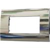 ETTROIT Placca Plastica 4P Colore Cromato Lucido Compatibile Con Vimar Arke VA83413