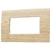 ETTROIT Placca Plastica 4P Colore Legno Chiaro Compatibile Con Vimar Arke VA83404