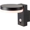 V-TAC VT-1147 Lampada LED da parete circolare 5.5W con Pannello Solare e Sensore movimento rotonda Corpo Nero 3000K IP54 - 23016