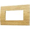 ETTROIT Placca 4 posti in Plastica Serie Venus 4P Colore Legno Scuro Compatibile Con Vimar Arke VA83405