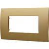 ETTROIT Placca 4p Plastica Serie Venus 4 posti Colore Oro Compatibile Con Vimar Arke VA83411