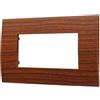 ETTROIT Placca Plastica 4P Colore Radica Serie Venus Compatibile Con Vimar Arke VA83403