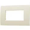 ETTROIT Placca Serie Venus 4P Plastica Colore Sabbia Compatibile Con Vimar Arke VA83409