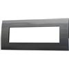 ETTROIT Placca Plastica 7P Colore Acciaio Scuro Compatibile Con Vimar Arke - VA83707