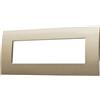 Ettroit VA83710 Placca serie Venus, 7 moduli, plastica, bronzo, compatibile con serie Vimar Arkè