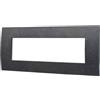ETTROIT Placca Plastica Serie Venus 7P Colore Nero Brillante Compatibile Con Vimar Arke VA83724