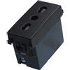 ETTROIT Presa Bipasso Bivalente 2P+T 10/16A colore nero compatibile con Vimar Arke