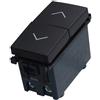 ETTROIT Pulsante doppio 1P+1P 10A Saliscendi tapparella colore Nero Compatibile Con Vimar Arke VA1202
