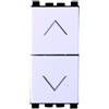 ETTROIT Pulsante Saliscendi Commutatore doppio interblocco 2P 10A Tapparelle Colore BIANCO Compatibile Con Vimar Arke - VA1204B