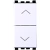 ETTROIT Pulsante 1P+1P 10A doppio Saliscendi colore BIANCO Compatibile Con Vimar Arke VA1202B