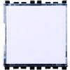 ETTROIT Pulsante con targa Portanome 2P Campanello Colore Bianco Compatibile Con Vimar Arke - VA1901B