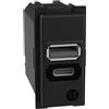 BTicino K4191AC Caricatore USB 15W A+C Living Now