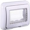 ETTROIT Placca con coperchio 3P IP55 custodia idrobox compatibile Bticino Living colore bianco- LB2703