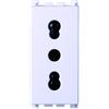 ETTROIT Presa Bipasso Bivalente 2P+T 10/16A colore bianco compatibile con Vimar Arke VA2001B