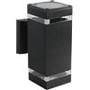 V-TAC Lampada da parete doppia Con Portalampada 2xE27 Doppio Fascio Luminoso Quadrata IP44 - 93574