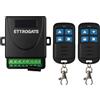 ETTROGATE Kit radio universale 2 canali per automazione cancelli / luci / irrigazione/tende con 2 telecomandi 433mhz IP20 ET6001