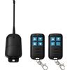 ETTROGATE Kit radio universale 2 canali da esterno per automazione cancelli / luci / irrigazione con 2 telecomandi 433mhz IP55