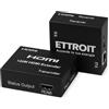 ETTROIT extender HDMI 4K su cavo lan 120mt, Kit TX-RX UTP CAT6 POE, POC Loop-Out ET5004