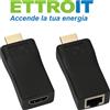 ETTROIT extender 30mt HDMI a RJ45, per cavo Cat 5e/6, 1080p, Prolunga/adattatore passivo trasmissione fino a 30 m