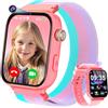 CATGIFF 4G Smartwatch Bambini, Kids Smart Watch Intelligente con GPS, SOS, WIFI, Chat Vocale, Videochiamata, Modo Classe, Giochi Sveglia Contapassi Ragazzi Ragazze Orologio Regalo 4 ai 12 anni, Rosso