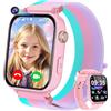 CATGIFF 4G Smartwatch Bambini, Kids Smart Watch Intelligente con GPS, SOS, WIFI, Chat Vocale, Videochiamata, Modo Classe, Giochi Sveglia Contapassi Ragazzi Ragazze Orologio Regalo 4 ai 12 anni, Rosa
