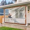 ZOZIJIU Telone impermeabile con occhielli, telo di copertura trasparente, 2 x 4 m, trasparente, per esterni, balcone, protezione antipioggia, piante, serra, tetto