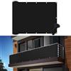 POYEE Frangivista Balcone 90x300cm, Telo Impermeabile Copri Privacy Balcone Esterno con Protezione UV, per Appartamenti e Giardini, con Fascette e Protezione Frangivento, Nero