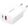 Intenso Power Adapter W30AC, alimentatore da 30 Watt, con connettore USB-A e USB-C, bianco