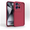 PanXCase Cover per Motorola Edge 50 Neo - Custodia Silicone Sottile Elegant Disegni Morbida Leggera, Protezione Fotocamera Antiurto Antigraffio Case (Vino Rosso)