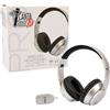 CANTA TU KARAOKE Canta Tu Pro Wireless Cuffie - Cuffie Wireless Di Colore Silver Con Ricevitore Esterno, Per Ascoltare La Musica Del Canta Tu E Microfono, Solo Di Versione Pro, Giochi Preziosi
