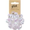 Glick Fiocco di lusso bianco iridescente, perfetto per il tocco finale per San Valentino, compleanno e Natale, comprese altre celebrazioni, fiocco regalo, bianco