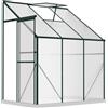 Easycomfort Serra da Giardino a Parete con Porta Scorrevole in Policarbonato e Alluminio, 192x127x220 cm