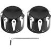 Keenso 2 pz Moto Assale Dado, Moto Nero CNC Alluminio Assale anteriore Teschio Dado Bolt (Black)
