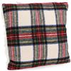 Bizzotto Cuscino di Natale Richard 45 x 45 Cm Tartan Bianco