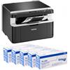 Brother DCP-1612W Stampante Multifunzione Laser Wi-Fi con 5 Toner TN1050 Inclus